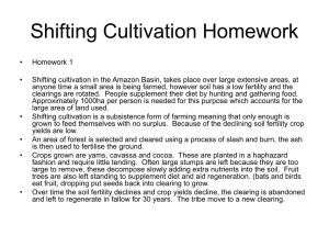 Shifting Cultivation Homework