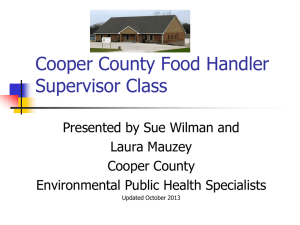 Supervisor - Cooper County Public Health Center