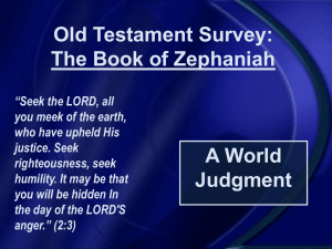 Old Testament Survey: The Book of Zephaniah