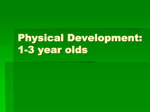 Physical Development: 1-3 year olds Ages