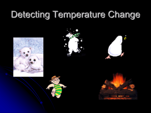 Detecting temperature change External temperature change