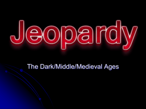 Dark Ages Jeopardy 1