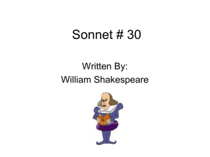 Sonnet 30 by William Shakespeare