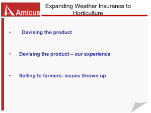 Extending Weather Insurance to Horticulture