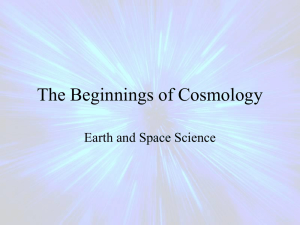 The Beginnings of Cosmology