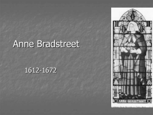 Anne Bradstreet - Butler County Schools