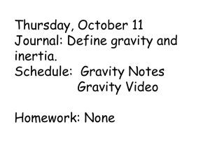Gravity Notes - Spring Lake Park Schools