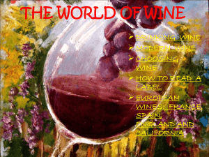 THE HISTORY OF WINE