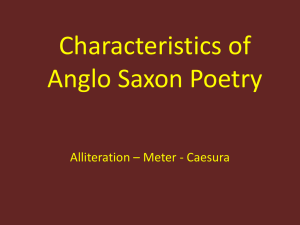 Characteristics of Anglo Saxon Poetry -