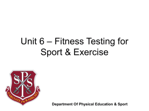Fitness Testing PP 1