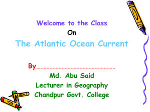 Importance of Atlantic Ocean Current