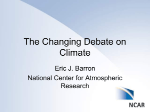 The Changing Debate on Climate