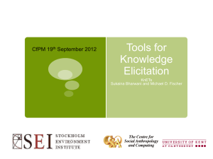 Tools for Knowledge Elicitation