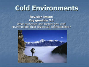 Cold Environments revision lesson