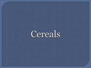 Cereals - CBS Callan