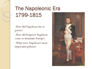 The Napoleonic Era, 1799-1815
