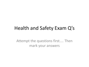 Health and Safety Exam Q & A