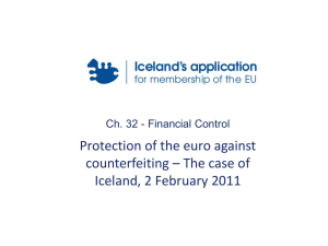 Protection of the euro against counterfeiting