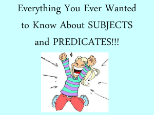 Everything You Ever Wanted to Know About SUBJECTS and