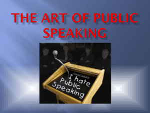 The Fear of Public Speaking