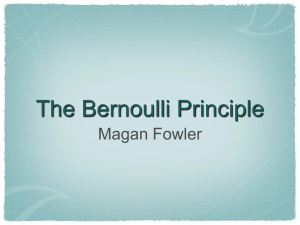Bernoulli`s Principle by Magan J. Fowler.