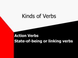 Kinds of Verbs