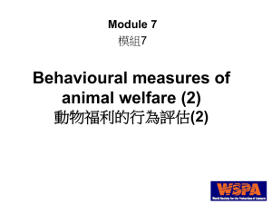 7_Behaviour(II) 動物福利的行為學