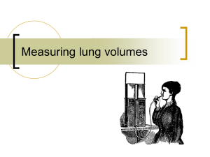 Measuring lung volumes