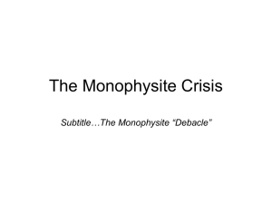 The Monophysite Crisis