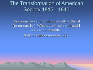 The Transformation of American Society 1815