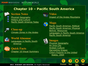 Cahpter 10 - Pacific South America