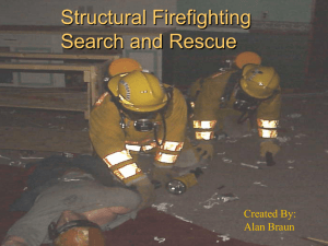 Structural firefighting, search and rescue
