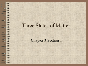 Three States of Matter - Red Hook Central School District