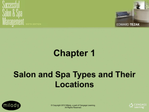 Chapter 1 Salon and Spa Types and Their Locations
