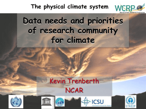 Data needs and priorities of research community for climate