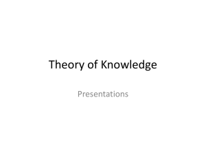 Real-Life Situation - Theory of Knowledge