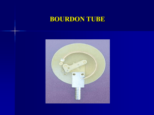 Bourdon Tube slide
