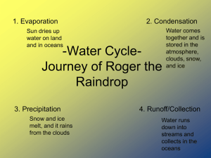 -Water Cycle- Journey of Roger the Raindrop