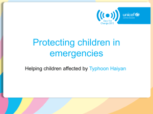 Protecting children in emergencies