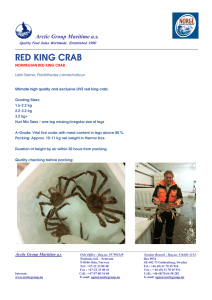 RED KING CRAB - Arctic Group Maritime AS