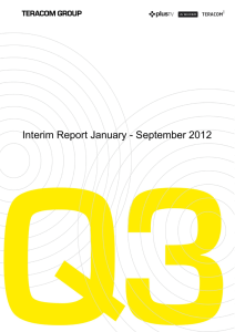Interim Report January - September 2012