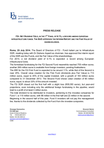 PRESS RELEASE Rome, 29 July 2014. The Board of