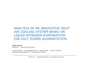 ANALYSIS OF AN INNOVATIVE INLET AIR COOLING SYSTEM