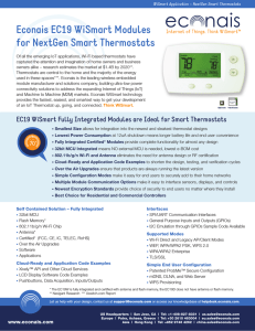 Econais EC19 WiSmart Modules for NextGen Smart Thermostats