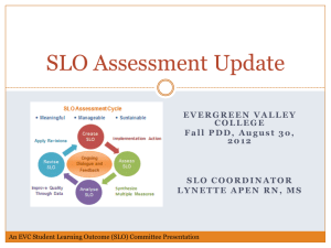 SLO Assessment Update PDD 8-30-12
