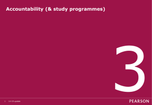 Accountabilities (and Study Programmes)