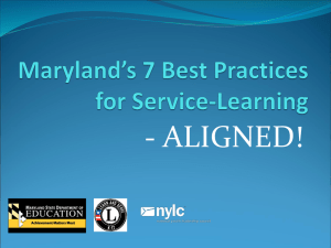 Maryland`s 7 Best Practices – Aligned!