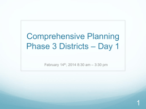 Comp planning Phase 3 day 1x - Comprehensive Planning