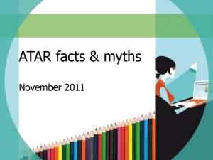 ATAR facts & myths - Universities Admissions Centre