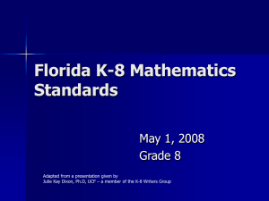 Grade 8 Math Standards - Santa Rosa County School District
